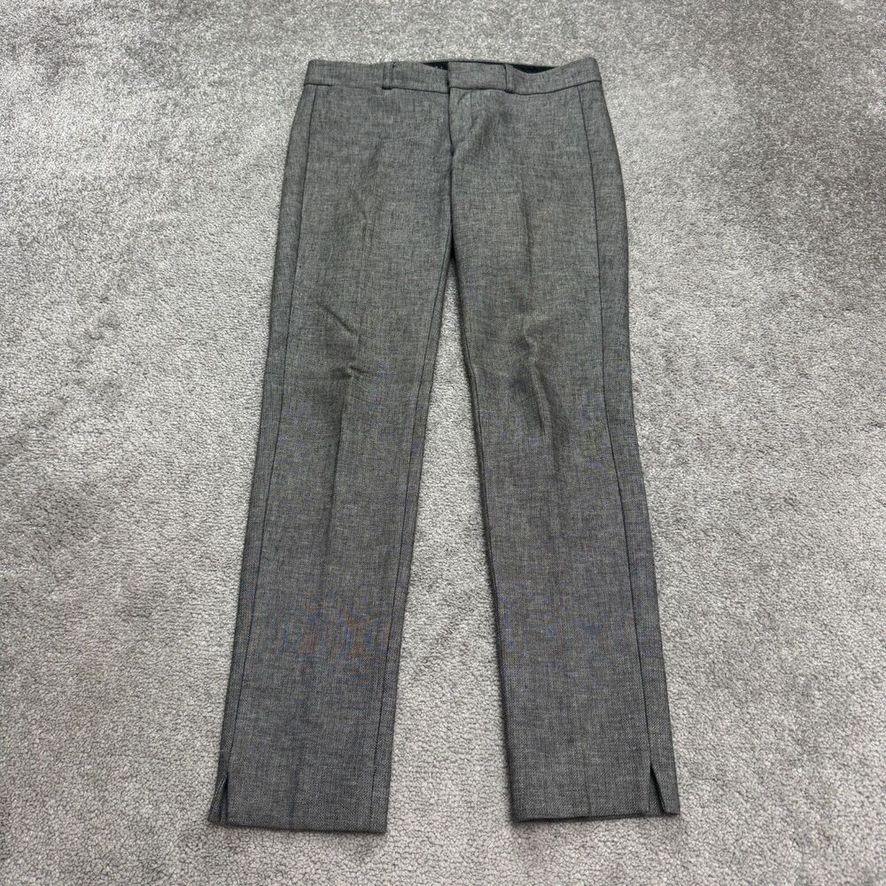 Banana Republic Sloan Slim Ankle Pants Womens 0 Gray Mid Rise Trouser 30x28.5